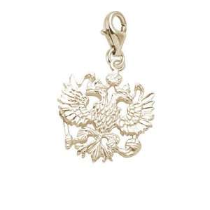 Rembrandt Charms Russian Imperial Eagle Charm with Lobster Clasp, Gold 