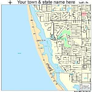  Street & Road Map of Indian Shores, Florida FL   Printed 