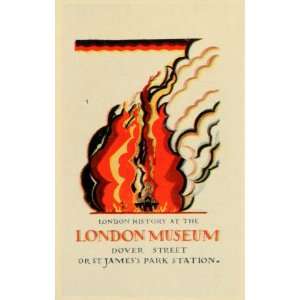 1927 Mini Poster E. McKnight Kauffer London Fire Museum James Park 
