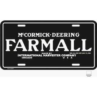 John Deere 08001 McCormick Deering FA License Plate   Black  