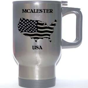  US Flag   McAlester, Oklahoma (OK) Stainless Steel Mug 