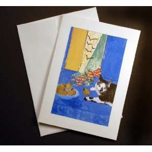  A Cat Meets Matisse Still Life Cat Card
