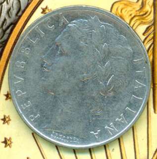 1959 L.100 R LIRE REPUBLICA ITALIANA ITALY COIN  