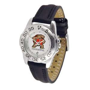  Maryland Terrapins UMD NCAA Womens Leather Wrist Watch 