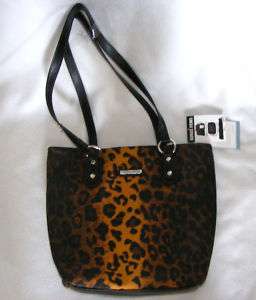 New Jaclyn Smith Leopard Print Handbag Tote Umbrella  