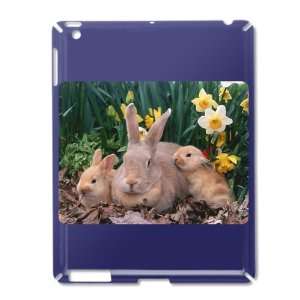  iPad 2 Case Royal Blue of Spring Easter Rabbits 