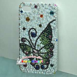  Handmade Butterfly Swarovski Case for Iphone 4g/4s (Sw051 