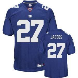  Brandon Jacobs Blue Reebok Authentic New York Giants 