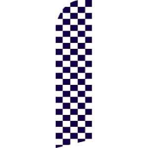  CHECKERED BLUE/WHITE Swooper Feather Flag 