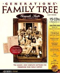 Generations Family Tree 6.0 Grande Suite + Archives Add on PC CD 
