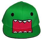 Domo Kun Green Face Japan Adjustable Flat Bill Hat Cap