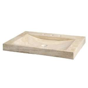  Marble 30 Vanity Top with Integrated Bowl Finish Beige Travertine 