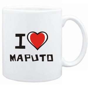  Mug White I love Maputo  Capitals