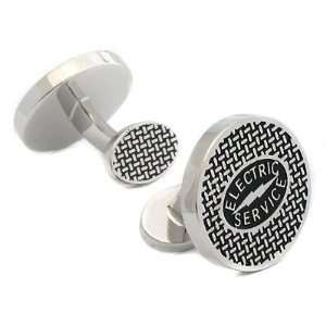  Sterling Power Manhole Cufflinks Jewelry