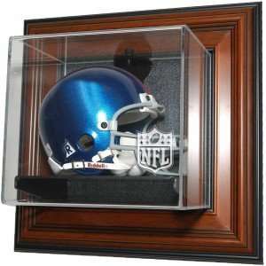  NFL Logo Gear Mini helmet Case Up Display, Brown Sports 