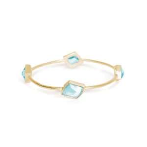  Towne & Reese Mallie Light Blue and Gold Plated Bracelet 