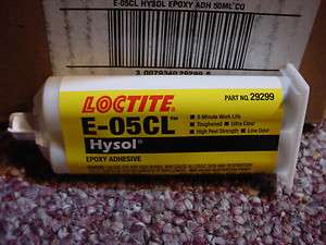 Loctite 29299 Epoxy, Hysol E 05CL, Clr, 50ml, Cartridge  