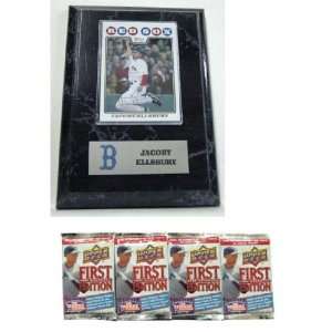  Boston Red Sox Jacoby Ellsbury with FREE 4 Packs of MLB Trading Cards