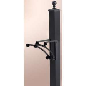  Mailboxes, Whitehall Deluxe Black Mailbox Post And 