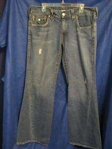 TRUE RELIGION JOEY JEANS Cool & Distressed 36 (37 34)  