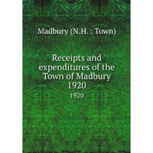   of the Town of Madbury. 1920 Madbury (N.H.  Town)  Books