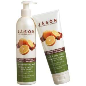 Jason 2 Pack Gift Set, Orange Cranberry Satin Shower Bodywash, 12 