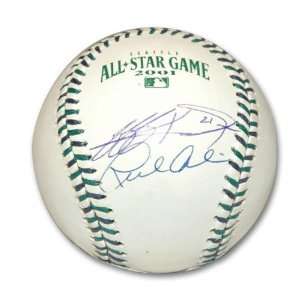  Jeff Kent Rich Aurilia Signed 2001 All Star Game Baseball 
