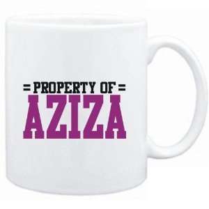  Mug White  Property of Aziza  Female Names Sports 