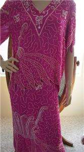   Bohemian Hippie *INDIA* silk sequin/ bead GLAM ~~~TOP AND SKIRT LG