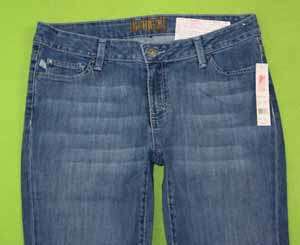 NEW Jordache Premium Jungle Fever sz 10 x 32 Womens Blue Jeans Denim 