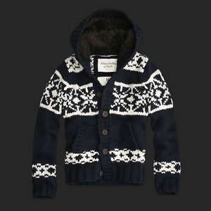 Abercrombie & Fitch Otis Ledge Wool Blend Sweater Hoodie Coat Mens $ 