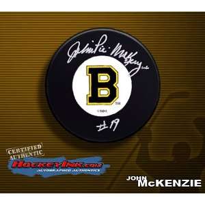  John McKenzie Autographed/Hand Signed Hockey Puck Sports 