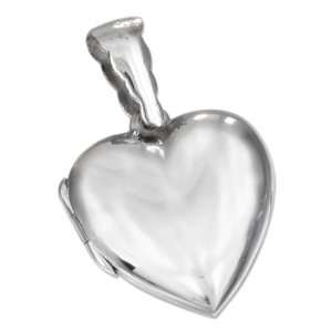  Sterling Silver High Polished Heart Locket Jewelry