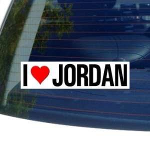  I Love Heart JORDAN   Window Bumper Sticker Automotive