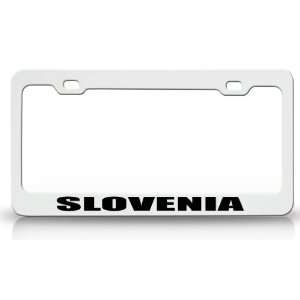  SLOVENIA Country Steel Auto License Plate Frame Tag Holder 