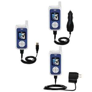 USB cable with Car and Wall Charger Deluxe Kit for the LG Fusic   uses 