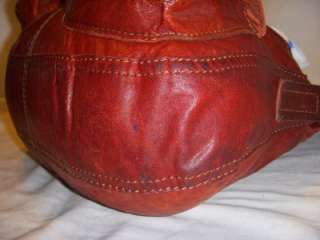 LUCKY BRAND EXTRA LARGE RED / MAROON LEATHER PURSE/SHOULDERBAG  