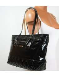 Coach Poppy Liquid Gloss Patent Large Tote Bag Black 18674