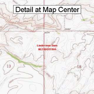  USGS Topographic Quadrangle Map   Linderman Dam, Idaho 