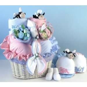  Little Busy Bees Twins Gift Basket Baby