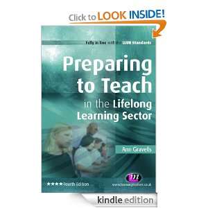 Preparing to Teach in the Lifelong Learning Sector 4th Edition Ann 
