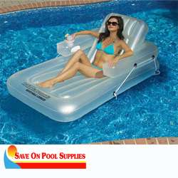 Swimline Kickback Adjustable Inflatable Lounger Swimming Pool Float 