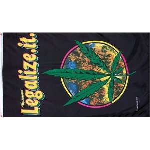  Legalize It Flag   3 foot by 5 foot Polyester (NEW) Patio 