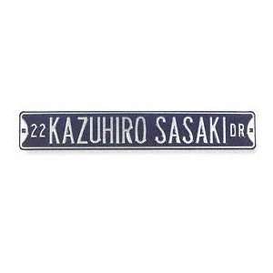  22 Kazuhiro Sasaki Authentic Street Sign Sports 