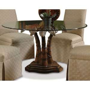  Ledo Dining Pedestal with Glass Top (4333R)