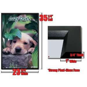 Framed Lazy Days Puppy Dog Laying Down Poster Fr2985