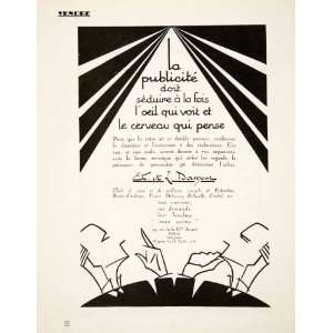 1925 Ad Etienne Leon Damour Advertising 44 Avenue Grande 