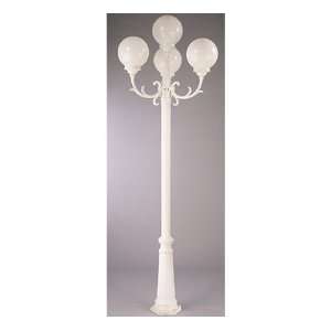  Black 4 Globe Lampost, 32 1/2W x 101H