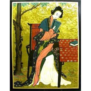  Lacquer Chinese Lady Painting 2