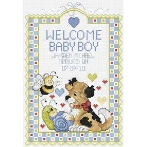  Welcome Baby Boy   Cross Stitch Kit Arts, Crafts & Sewing